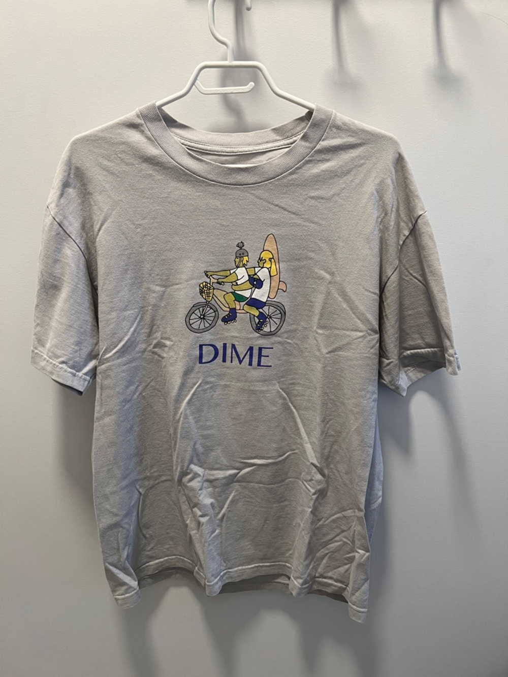 DIME Light Gray Graphic Short-Sleeve Tee